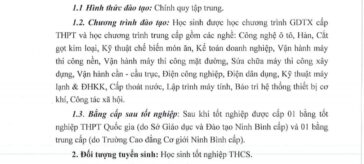 Thông báo tuyển sinh vào lớp 10 học Chương trình GDTX cấp THPT kết hợp học Trung cấp